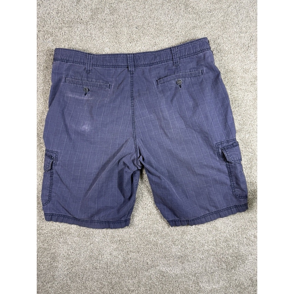 Men's Joseph Abboud Cargo Shorts, Size 40, Blue Plaid, 100% Cotton - Picture 8 of 8